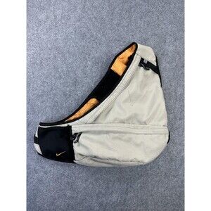 Nike Men's Cream and Black Sling Bag